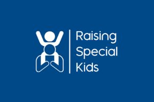 white RSK logo on blue background